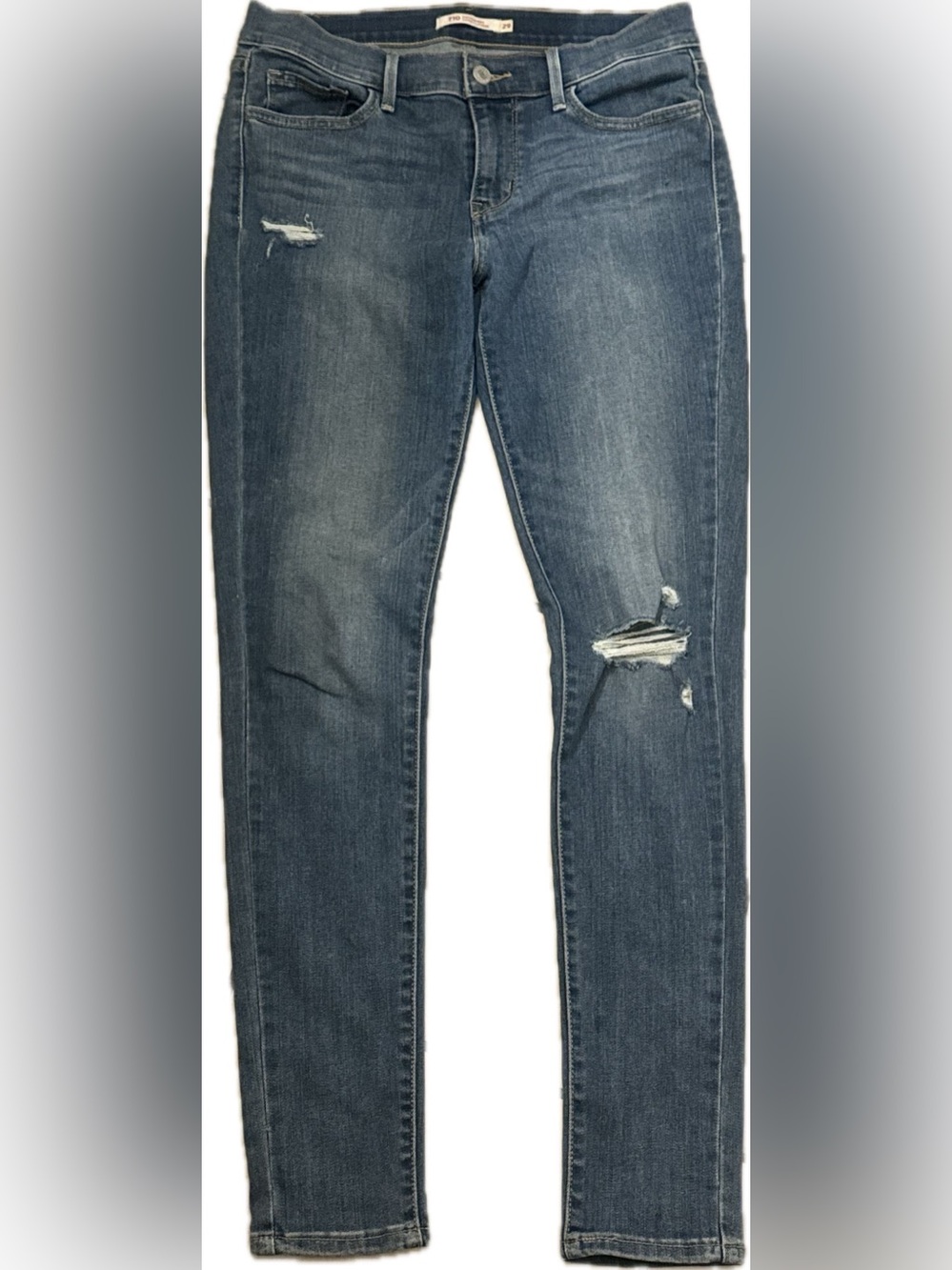 Levi's Distressed Dark Blue Skinny Jeans